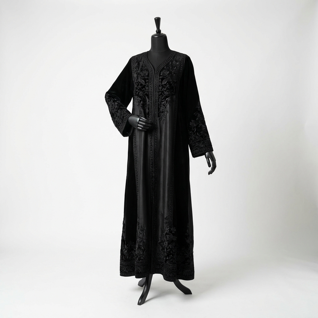 Luxury Silk & Velvet Abaya