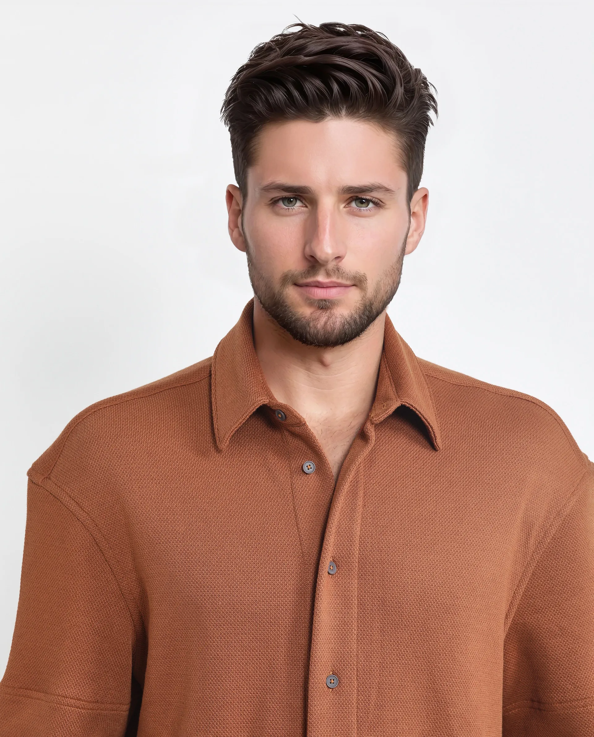 Boxy Fit Plain Shirt