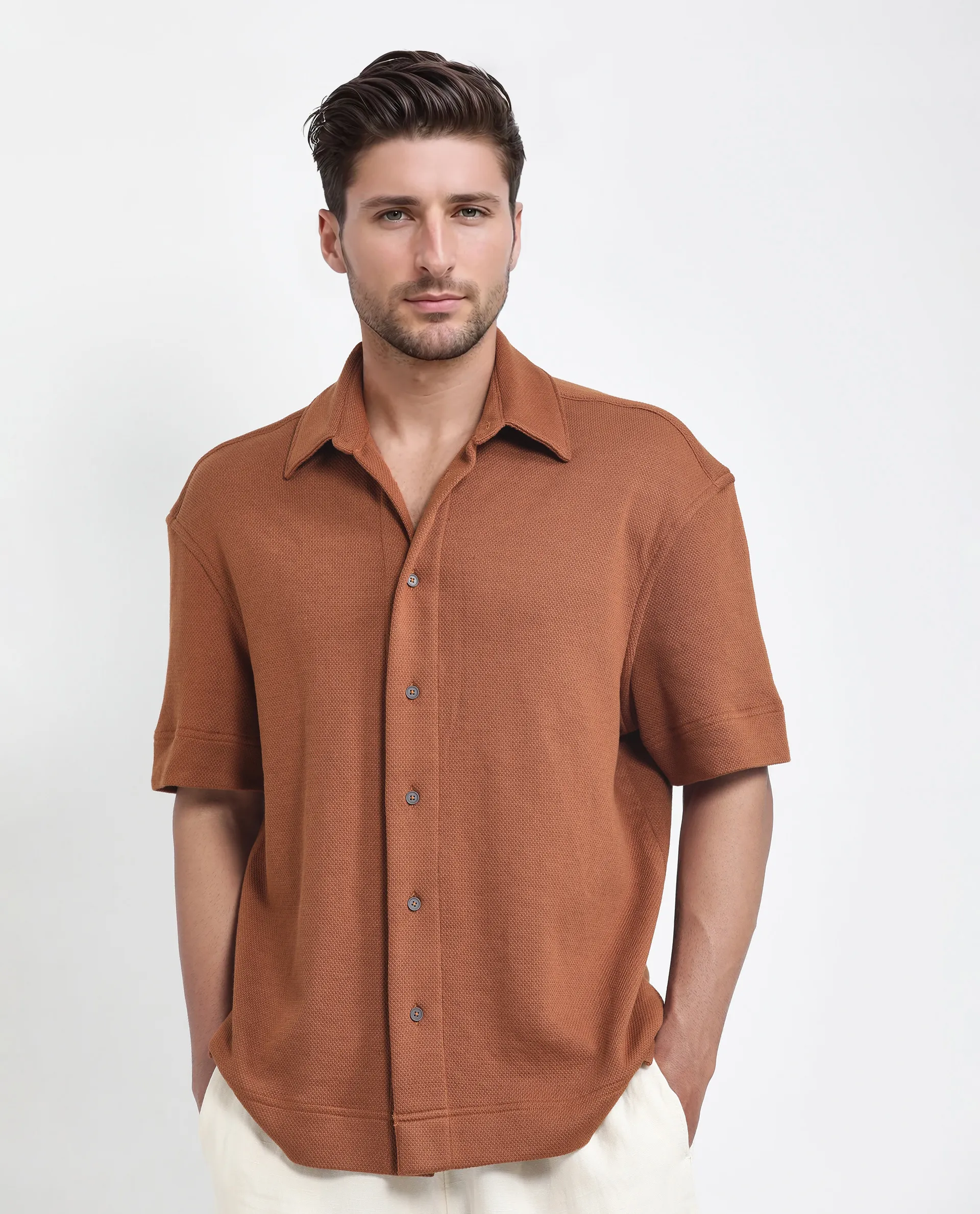 Boxy Fit Plain Shirt thumbnail 7