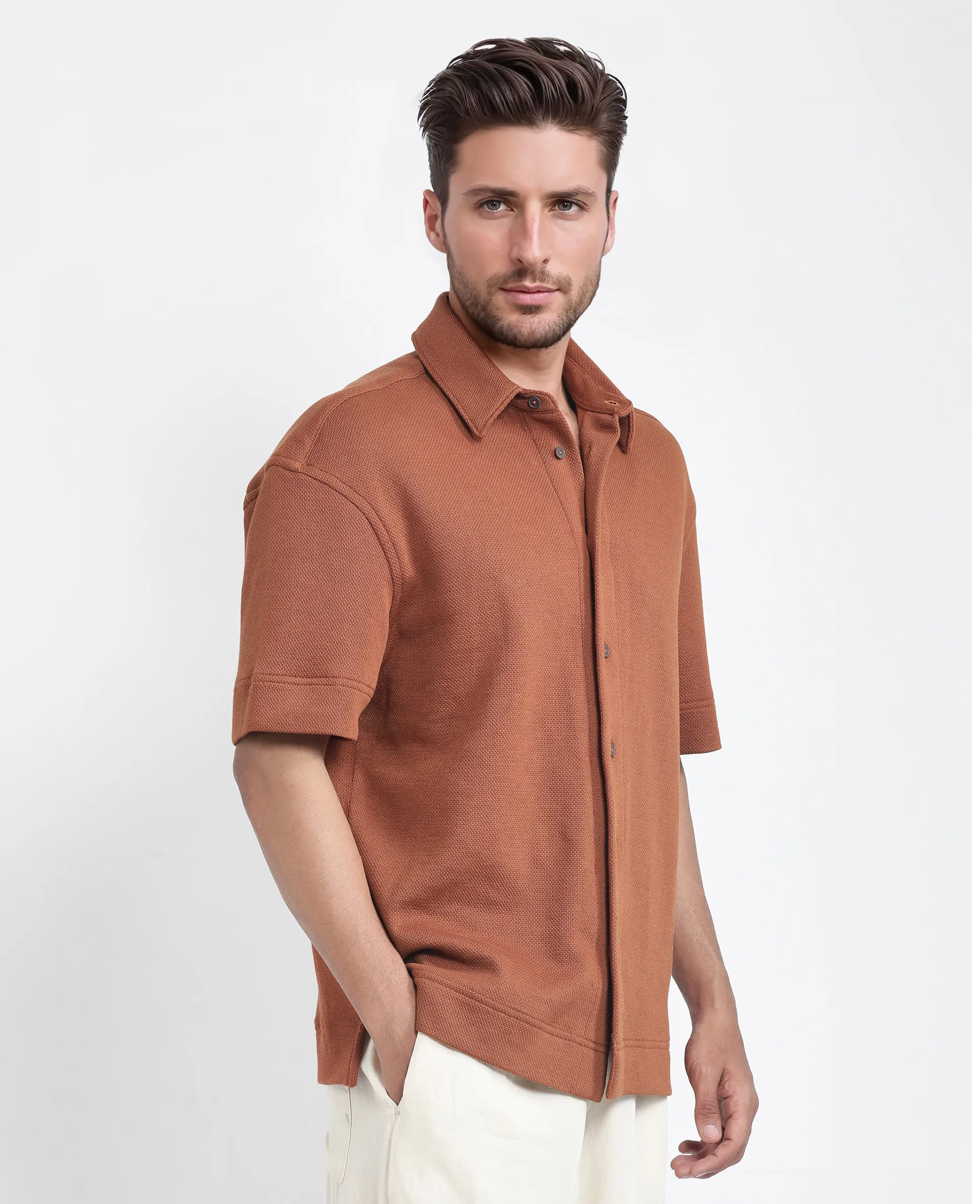 Boxy Fit Plain Shirt thumbnail 2