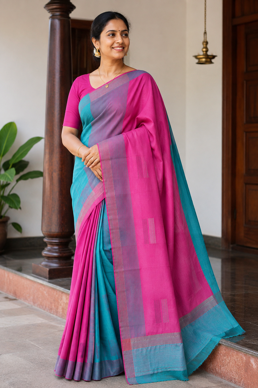 Auretic Balaramapuram Handloom Cotton Saree